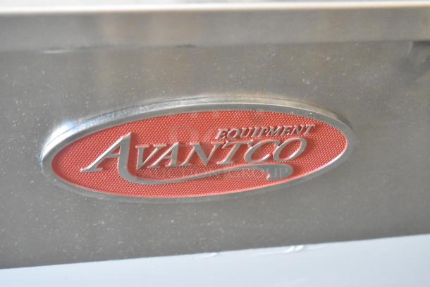 Avantco 177EF40B stainless steel electric fryer logo, 40 lb capacity, 208V, 1-phase, with minor scratches.