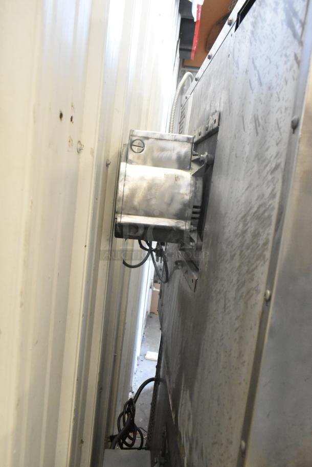 Rear view of Southbend B Series commercial convection oven, showing stainless steel exterior and electrical components.