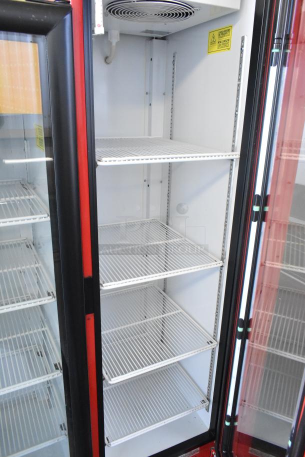 Imbera VR09 commercial cooler with poly-coated racks, single glass door, 115 volts, 1 phase. Excellent condition.