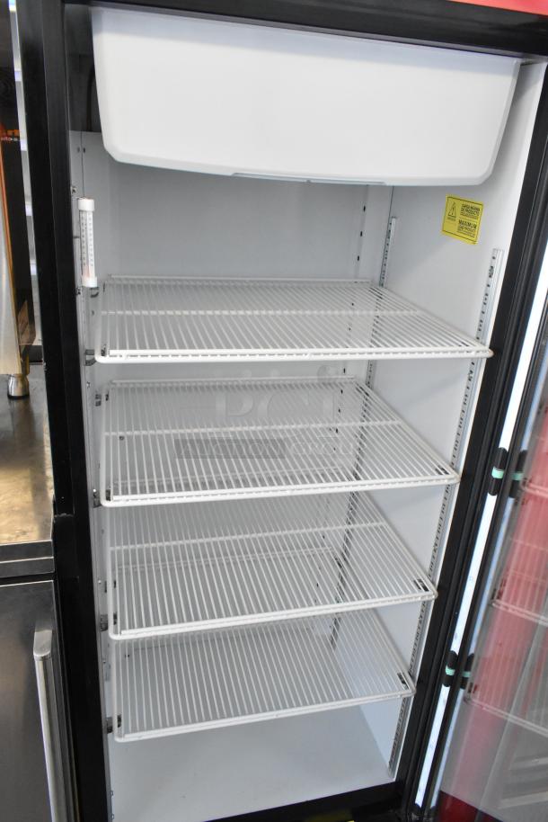 Imbera VR12 metal commercial cooler, single door, poly-coated racks, 115V, 1-phase, white interior, excellent condition.