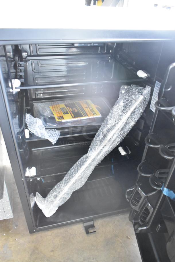 KoolMore KM-OKS-OFRC-44SS stainless steel outdoor refrigerator, brand new, includes glass shelves, 4.4 cu. ft. capacity.