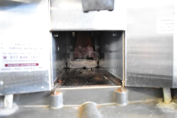 Schaerer Ambiente Metal Commercial Espresso Machine, stainless steel, interior view showing wear, 210V, 1 Phase.