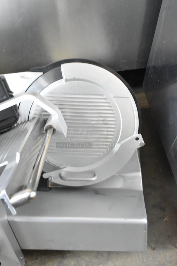 2022 Bizerba GSP H metal commercial countertop meat slicer, 120V, 1 Phase, in excellent condition.