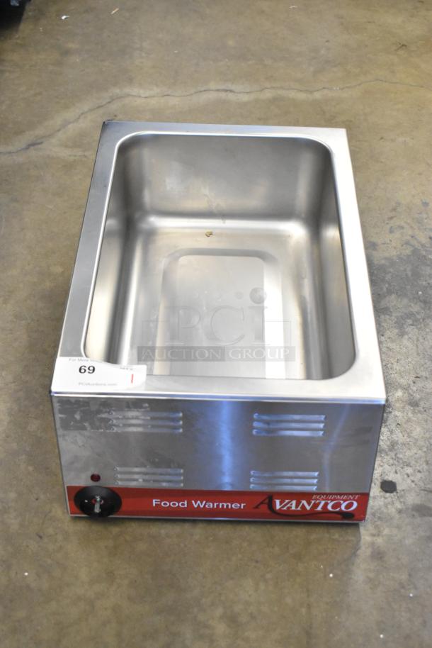 2022 Avantco 177W50 stainless steel commercial countertop food warmer, 120 volts, 1 phase, excellent condition.