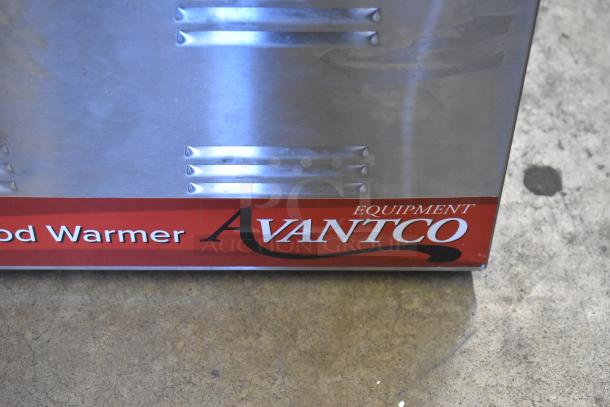 2022 Avantco 177W50 stainless steel commercial countertop food warmer, 120 volts, 1 phase, features Avantco branding.