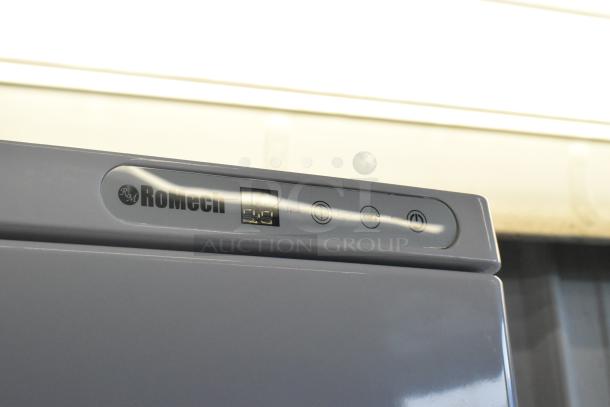 RoMech Countertop Towel Warmer, 110 Volts, 1 Phase. Features control panel with power and settings indicators.