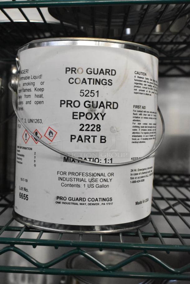 Pro Guard Coatings 5251 Epoxy 2228 Part B, 1-gallon can, labeled for professional use, mix ratio 1:1, made in USA.