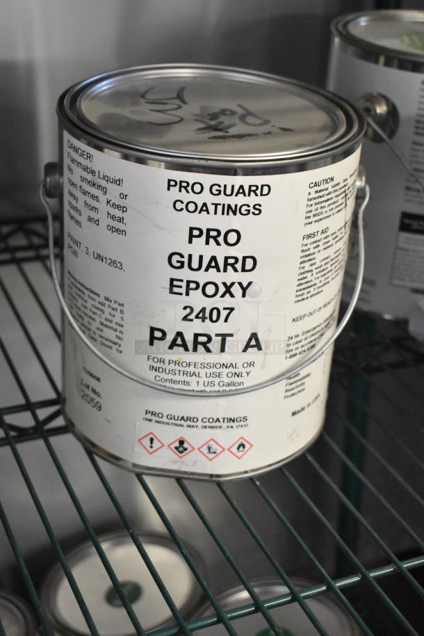 Pro Guard 2407 Epoxy Part A, 1-gallon can, industrial use, part of 8 item auction including Pond Pro 2000 and Super Pipe Seal.