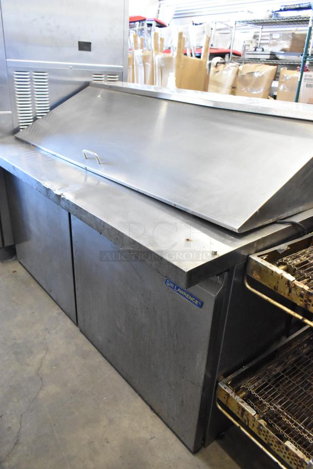 2023 Sir Lawrence SLMPREP-2DW stainless steel salad prep table, bain marie mega top, 115V, 1 phase, commercial use.