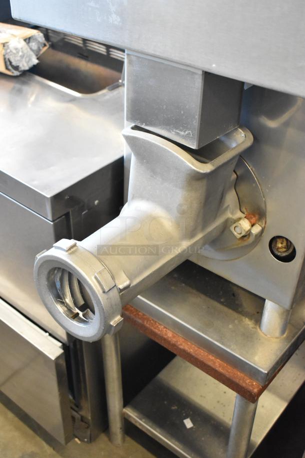 Hobart 4732 Metal Commercial Meat Grinder, 208V, 3 Phase, sturdy construction, good condition, ideal for high-volume use.