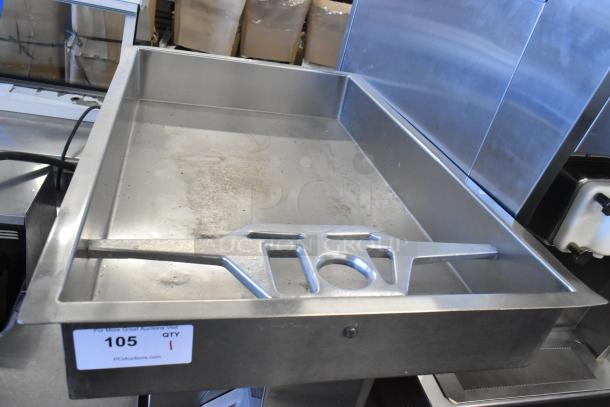 Hobart 4732 commercial meat grinder, metal body, 208 volts, 3-phase, used condition, visible tag marked "105, QTY 1".