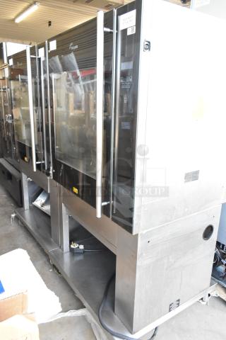 Fri-jado TDR7-P stainless steel commercial rotisserie oven on casters, electric powered, 208V, 3-phase, floor style.