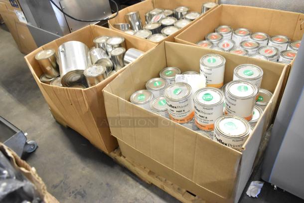 Boxes of Pro Guard chemicals, including Proflex Primer 1501 Part A and B, 9109. Total of 180 units.