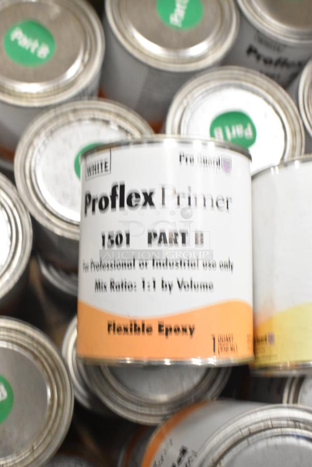 Pro Guard Proflex Primer 1501 Part B cans, 1 quart each. Professional use, 1:1 mix ratio. 180 times your bid, various chemicals.