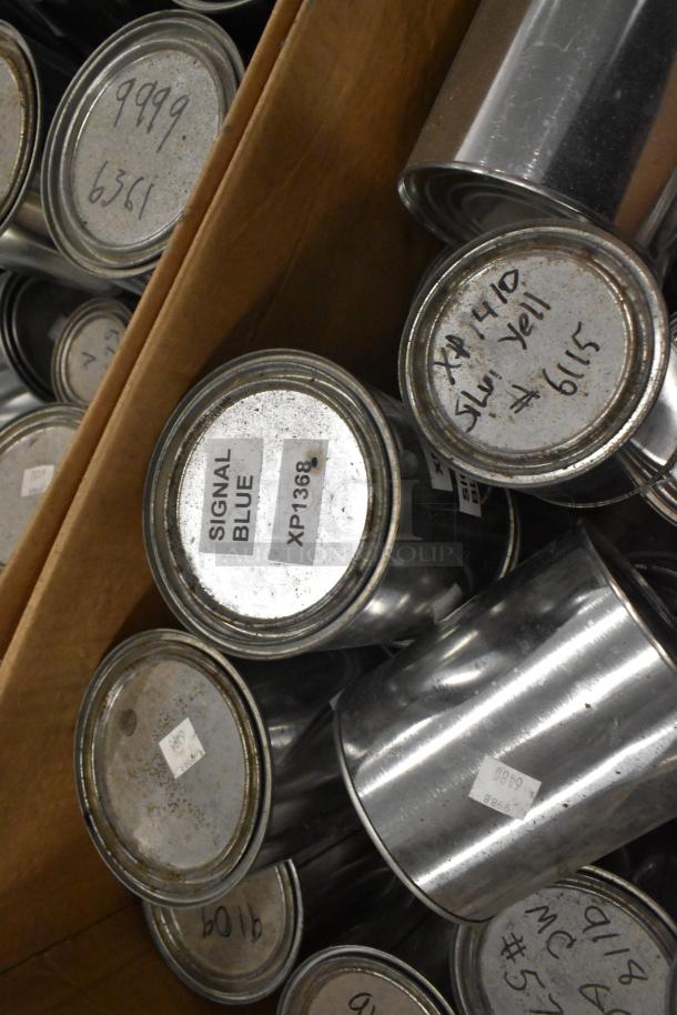 180 various Pro Guard chemicals in cans, including Proflex Primer 1501 Parts A and B, labeled "Signal Blue XP1368."