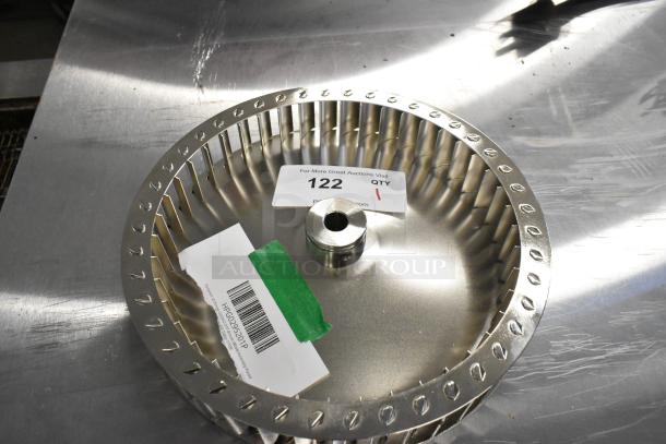 BRAND NEW Garland G02952-01P blower wheel assembly, labeled HPG0295201P, showing minor scratches.