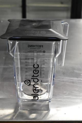 BRAND NEW Blendtec FourSide 40-611-60 frothing jar, 75 oz., clear with hard lid. Scratch and dent condition, NSF certified.
