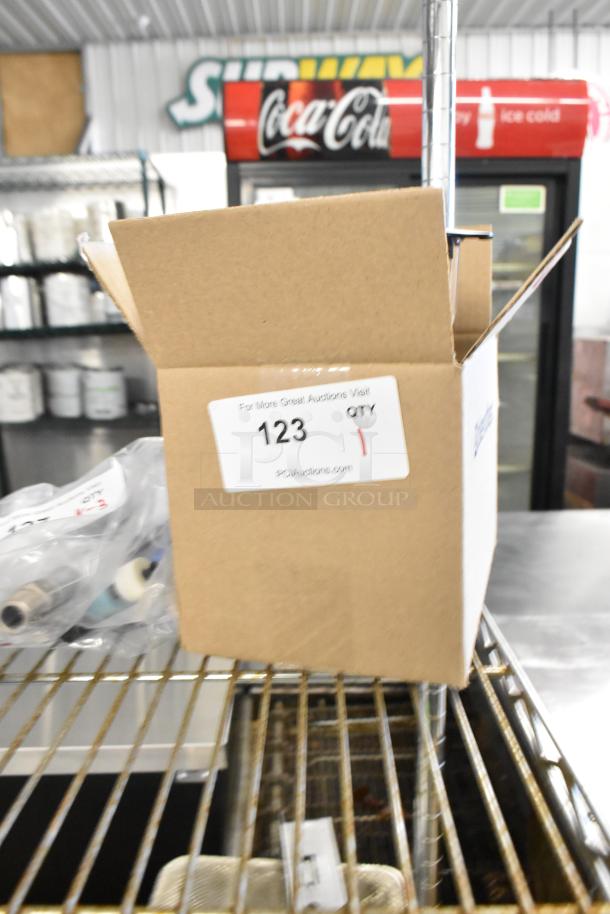 Brand new Blendtec FourSide 75 oz. frothing jar with lid, in original packaging, slightly scratched. Model: 40-611-60.