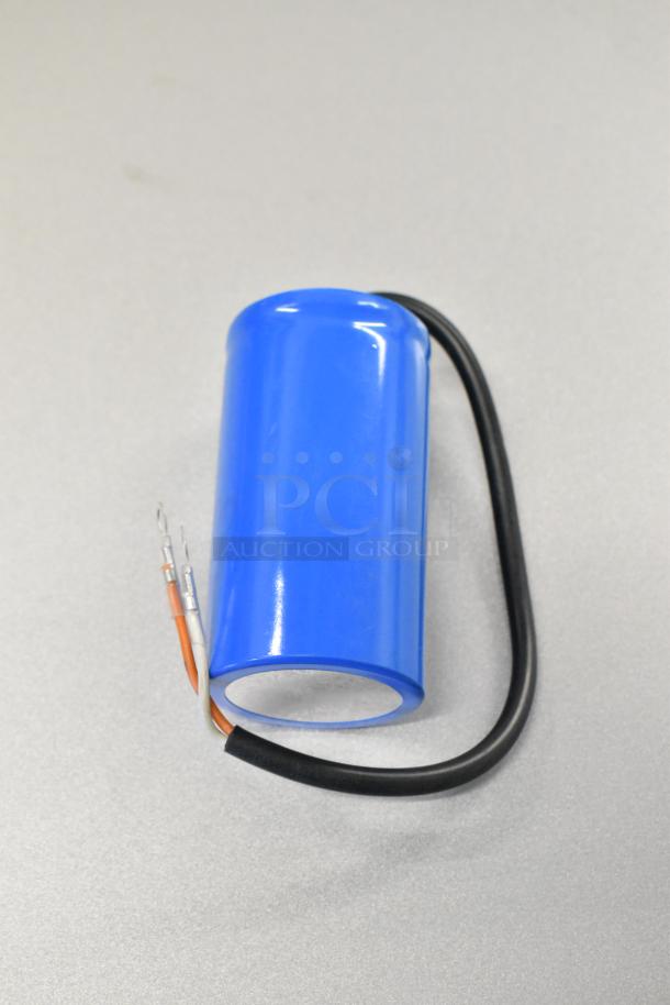 Estella 348PSMRCAP56 Running Capacitor, brand new, blue casing with wires, for SM40, 50, and 60 spiral mixers.