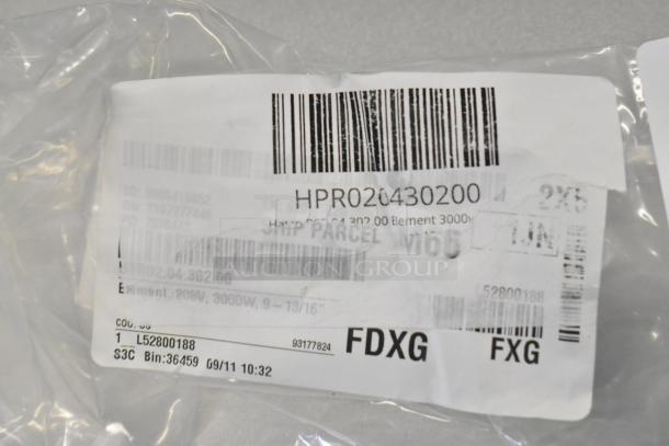 New Hatco R02.04.302.00 Element 3000w 208v with packaging tags visible. Ideal for culinary equipment.