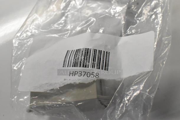 Clear plastic bag containing a Blodgett 37058 24v Relay with barcode and "HP37058" label visible. Item is brand new.