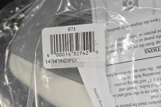 Brand new Novo White Manual Foam Hand Soap Dispenser, 33.8 fl. oz., model 147NFMNDSPGY, barcode 00014327429.