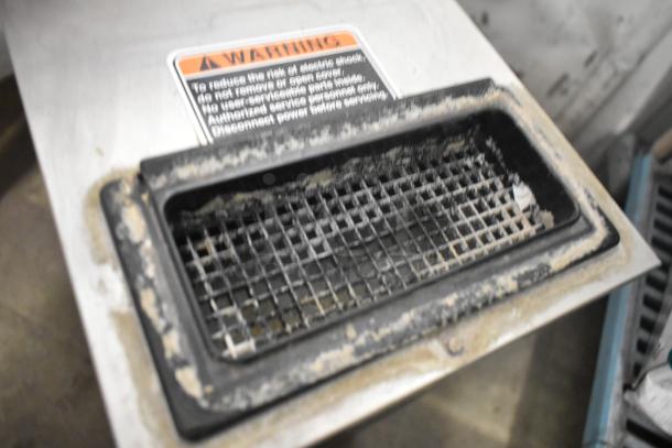 2020 Bunn VPR Coffee Machine, stainless steel, 2 burners, commercial countertop model. Visible wear near warning label. 120V, 1 Phase.