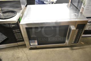 2021 Amana RCS10TS stainless steel commercial countertop microwave, 120 volts, 1 phase, excellent condition.