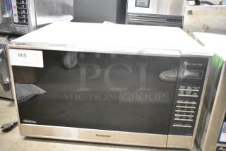 2023 Panasonic NN-SN975S stainless steel countertop microwave oven, excellent condition, 120 volts, touchpad controls.