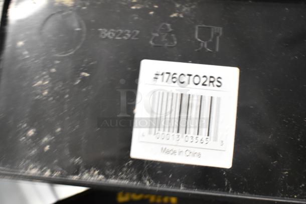 Close-up of a product barcode with #176CTO2RS, indicating it's made in China. The surface shows signs of wear.