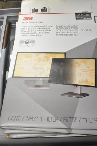 Box of 11 items including Kensington FP190W10 monitor privacy screen. Includes 3M privacy filter, 24" size.