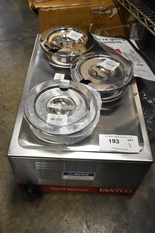 BRAND NEW 2025 Avantco 177W50 Stainless Steel Food Warmer, countertop design, scratch and dent, 120V, 1 phase, with drop-in bins.