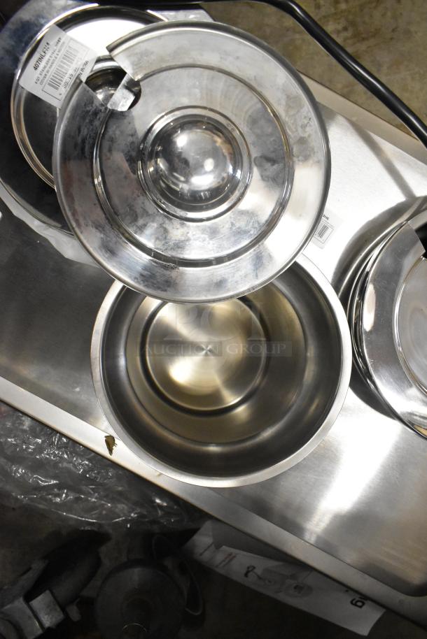 Brand new Avantco 177W50 stainless steel commercial food warmer, scratch and dent, with drop-in bins, 120V, 1 phase.