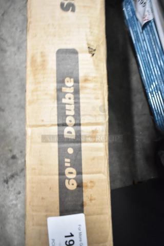 Brand new ServIt 423SW60TLHDBLA 60" lighted strip warmer, scratch and dent condition. Dual toggle controls, 120V. Box shows "60" Double."