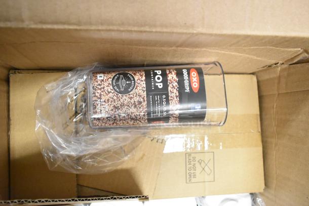 BRAND NEW SCRATCH AND DENT OXO Good Grips 0.5 Qt Clear SAN Plastic Food Storage Container with White POP Lid in box.