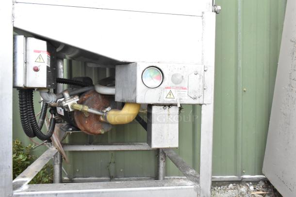 Auto-Chlor AC stainless steel commercial front-load dishwasher, 115V, 1 phase, showing electrical and plumbing connections.