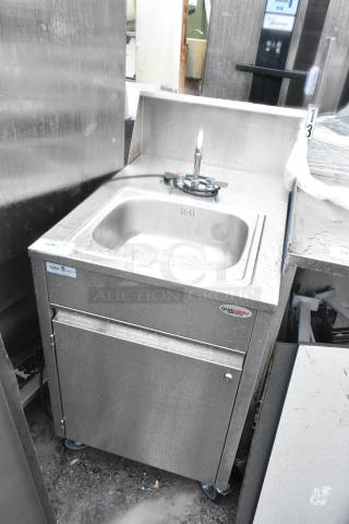 QualServ Stainless Steel Commercial Portable Sink on Commercial Casters. - Item #1218273