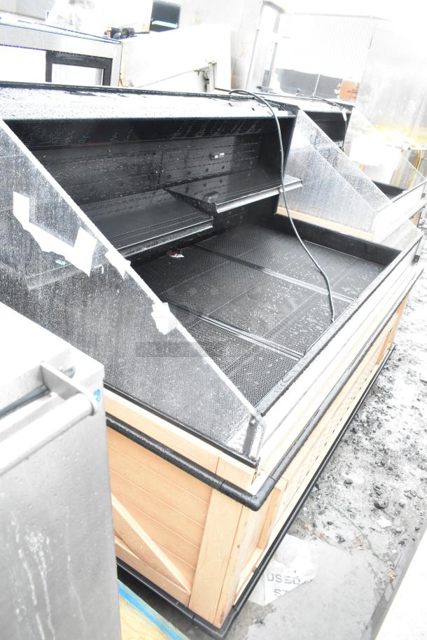 Killion Metal Commercial Open Grab N Go Merchandiser, 208/230V, 1 Phase. Used condition, metal frame, angled glass panels.