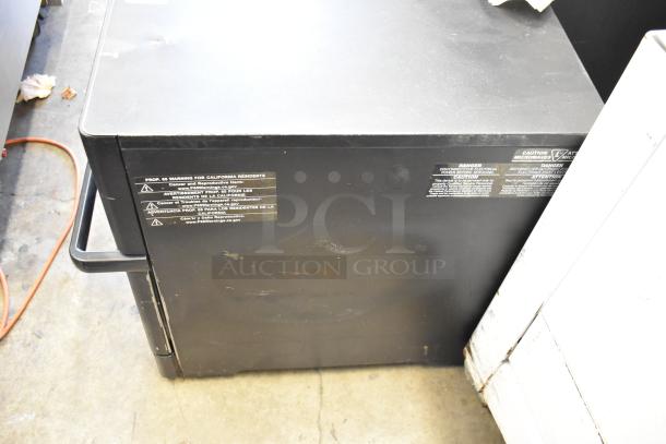 Merrychef metal commercial countertop electric rapid cook oven, 208/240V, 1 phase, includes warning labels, good condition.