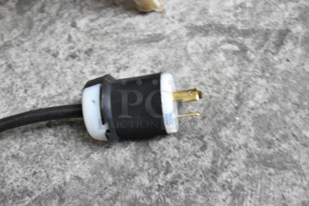 Close-up of a power plug for the 2025 Turbochef ECO commercial rapid cook oven, 208/240 volts, single-phase.