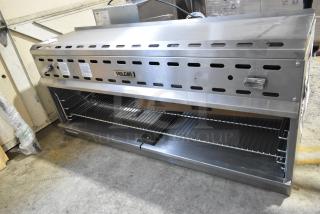 BRAND NEW Vulcan VICM48-101 stainless steel 48" natural gas-powered infrared cheese melter, 40,000 BTU, minor scratches.