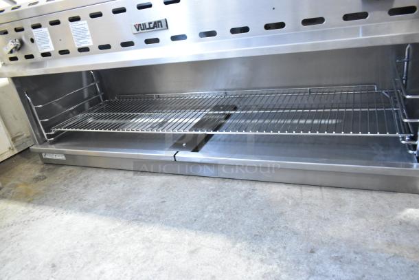 Brand new Vulcan VICM48-101 stainless steel 48" cheese melter, natural gas, 40,000 BTU, scratch and dent condition.