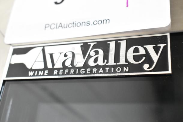 Brand new AvaValley 342WRC220SZ commercial wine cooler, single temperature, full glass door, 115 Volts, 1 Phase.
