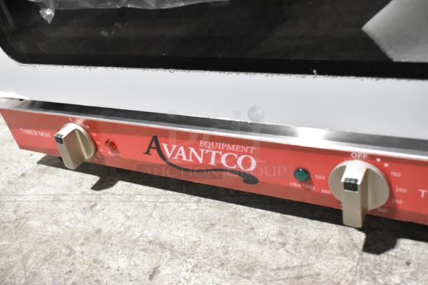 Brand new Avantco 177CO14 countertop convection oven, stainless steel, 0.8 cu. ft., 120V, 1 phase, scratch and dent condition.