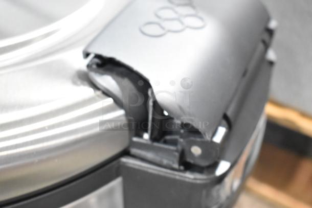 BRAND NEW Galaxy 177RWGB90 90 Cup Electric Rice Warmer with visible scratch and dent on corner, 120V, 1 Phase.