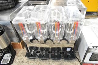 BRAND NEW Carnival King Jetcof 480M Quadruple 5 Gallon Bowl. Stainless steel, refrigerated beverage dispenser, 115V, 1 phase.