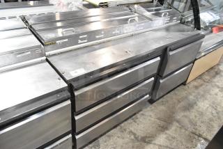 Silver King SKPZ72D Stainless Steel Commercial Pizza Prep Table w/ 5 Drawers. 115 Volts, 1 Phase. - Item #1201082