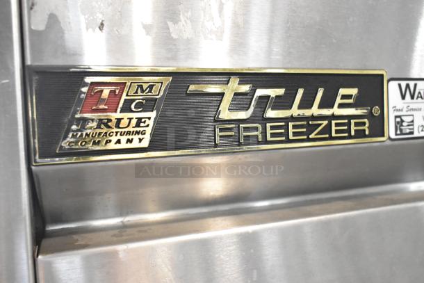 True T-49F Stainless Steel Commercial Freezer, 2 Doors, Poly Coated Racks, on Casters, Model T-49F, 115V, 1 Phase.