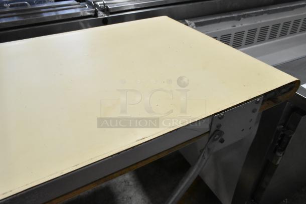 Seewer Rondo SS063C commercial dough sheeter with reversible operation, metal construction, floor style, 250 volts.