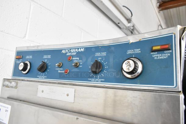 Alto Shaam 1000-TH-I Halo Heat Cook N Hold Oven, stainless steel, commercial casters, 208-240V, 1 Phase, control panel view.